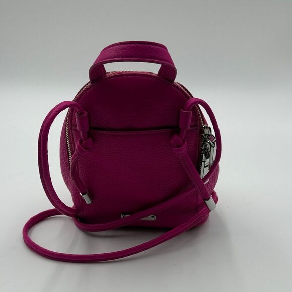 NWT- Rebecca Minkoff- Julian Mini Fuchsia Leather  Crossbody main image 10
